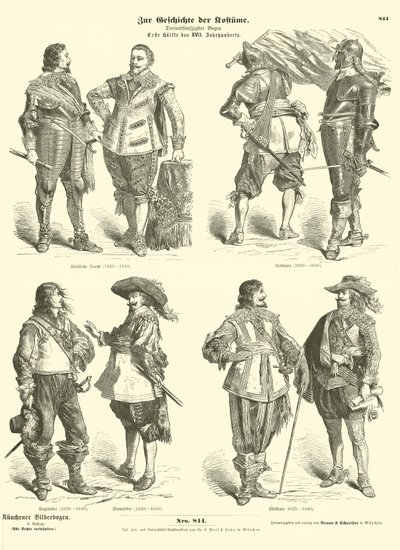 17. yüzyılın ilk yarısının erkek kostümleri by German School