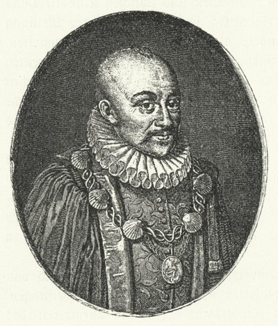 Michel de Montaigne, Fransız filozof (gravür) by German School