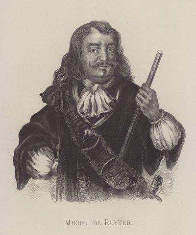 Michiel de Ruyter, Hollandalı amiral (litografi) by German School