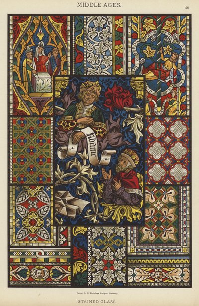 Orta Çağ, Vitray (renkli taş) by German School