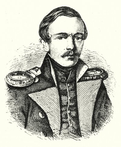 Mikhail Lermontov, Rus şair, yazar ve ressam by German School