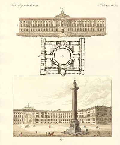 Karışık nesneler (renkli gravür) by German School