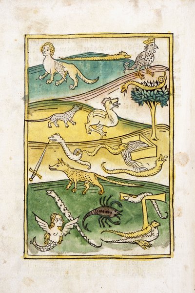 Manzaradaki canavarlar ve yılanlar, 1478 by German School