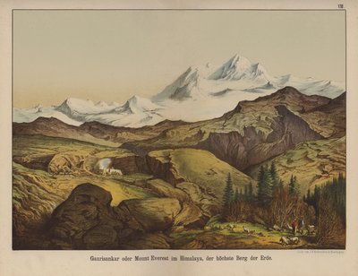 Everest Dağı, dünyanın en yüksek dağı (renkli taş) by German School