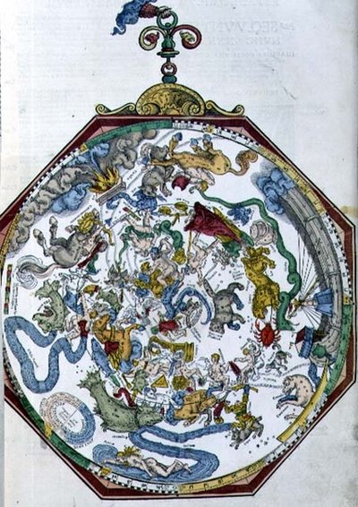 Ms 1517 Kuzey göklerindeki takımyıldızların konumları, Peter Apian (Bennewitz) (1495-1552) tarafından 