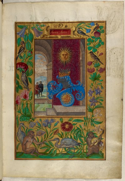 Ms Harley 3469, f.2 İki Altın Güneş, Salomon Trismosin