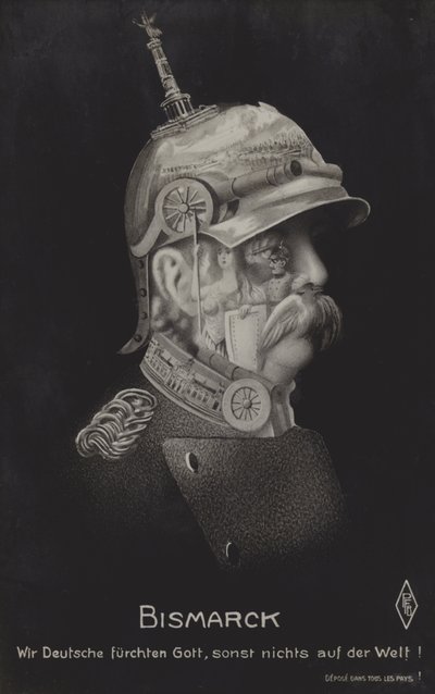 Otto von Bismarck, Alman devlet adamı (s/b fotoğraf) by German School