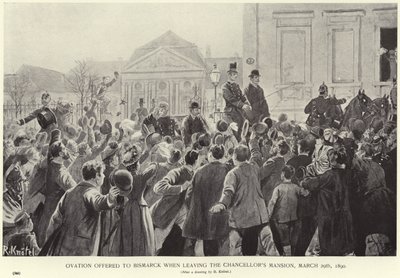 Şansölyeler malikanesinden ayrılırken Otto von Bismarck