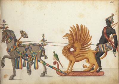 Geçit töreninde yarışma kızağı, c.1640 by German School