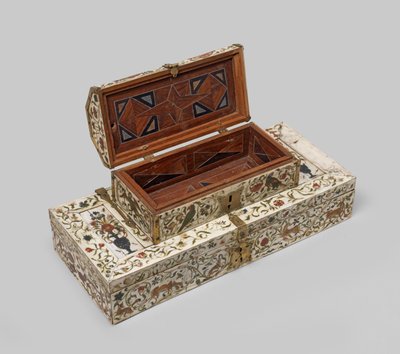 Boyalı fildişi evlilik tabutu, 1600-99 by German School