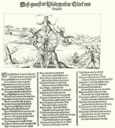 Kış Kralı ile alay eden broşür, Bohemya Kralı I. Frederick, 1621 by German School