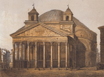 Pantheon, Roma (renkli lito) by German School