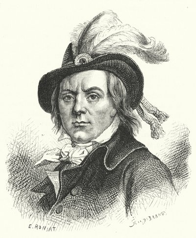 Paul Barras, Devrim'in Fransız politikacısı (gravür) by German School