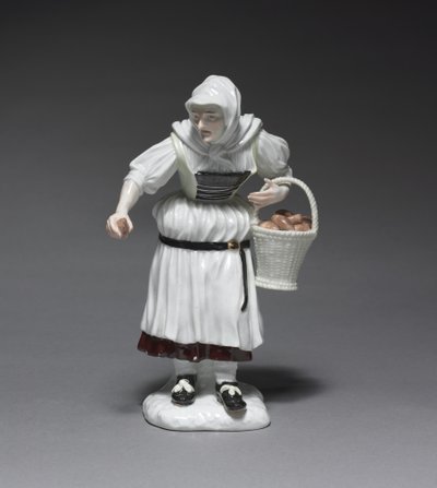 Johann Joachim Kändler tarafından modellenen Köylü Kadın, üretici Meissen Porselen Fabrikası, Almanya by German School