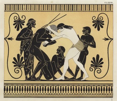Peleus ve Atalanta güreşleri by German School