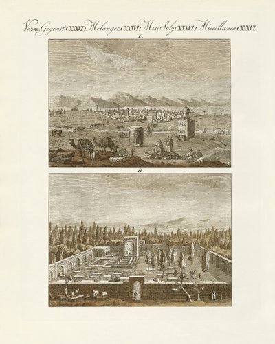 Farsça meraklar (renkli gravür) by German School