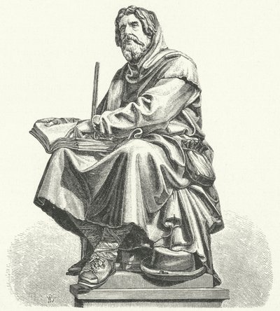 Peter Waldo, Waldensians olarak bilinen ortaçağ Hıristiyan manevi hareketinin kurucusu (gravür) by German School