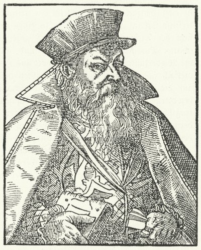 Philipp Nicodemus Frischlin, Alman oyun yazarı (gravür) by German School