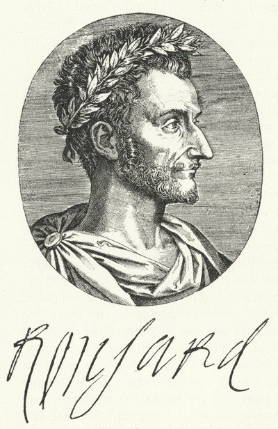 Pierre de Ronsard, Fransız şair (gravür) by German School