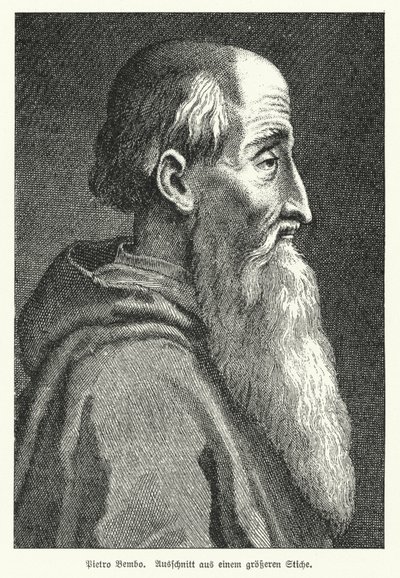 Pietro Bembo , İtalyan bilim adamı, şair, kardinal ve Knights Hospitaller üyesi (lito) by German School