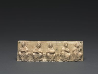 Portatif Bir Sunaktan Plaket: İsa ve Havariler, Aşağı Ren Vadisi, 1050-1100 by German School