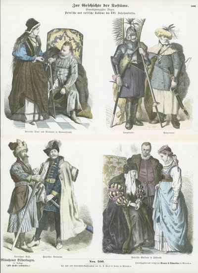 Polonya ve Rus kostümleri, 15. ve 16. yüzyıl by German School