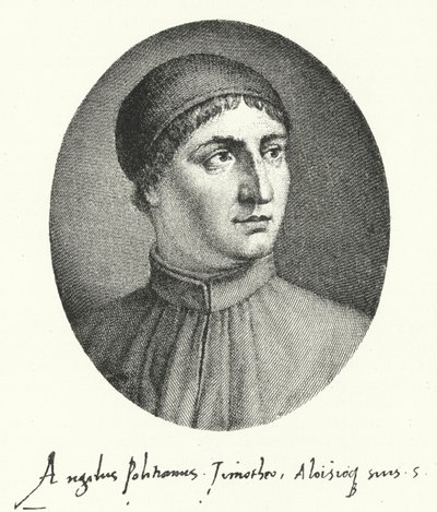 Poliziano, Floransalı Rönesans şairi (gravür) by German School