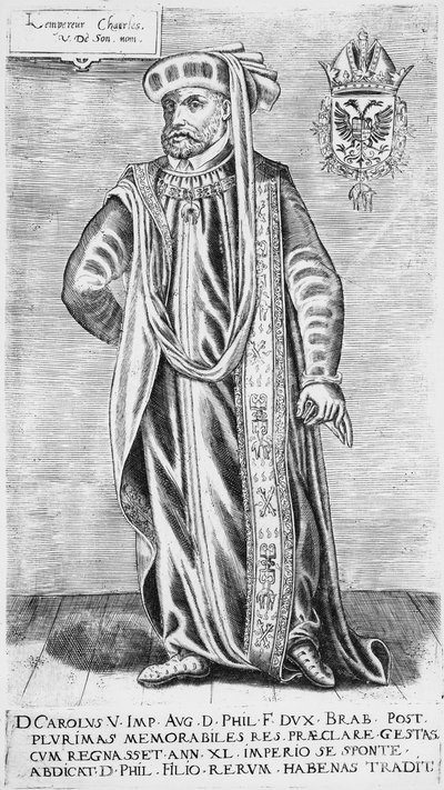 Charles V (1500-1558), Kutsal Roma İmparatoru portresi by German School