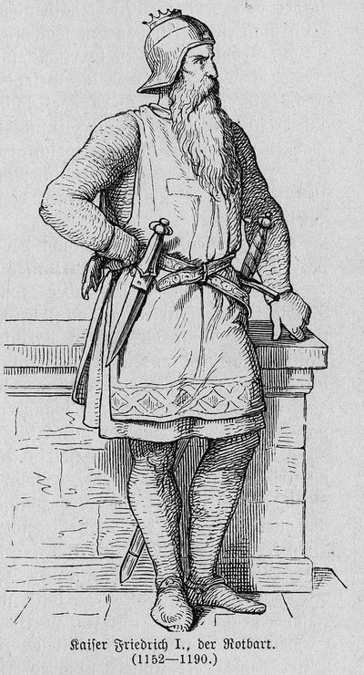 Frederic Barberousse (1122-1190), Alman Roma İmparatoru olarak bilinen Hauhenstaufen