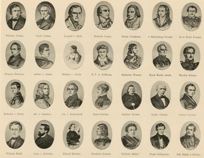 Alman Ruhu Şövalyelerinden ünlü Almanların portreleri (lito) by German School