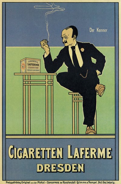 Afiş reklamı Laferme sigaraları by German School