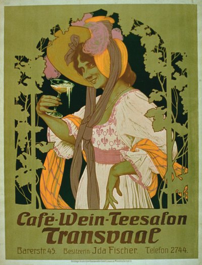 Poster reklamı Transvaal a Kahve, Şarap ve Çay Salonu by German School