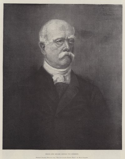 Prens Otto Eduard Leopold von Bismarck (gravür) by German School