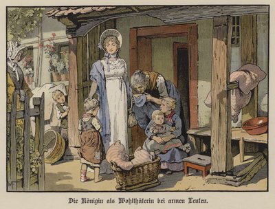 Prusya Kraliçesi Louise, yoksulların hayırseveri (renkli taş) by German School
