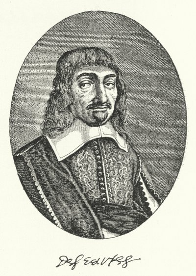 Rene Descartes, Fransız filozof (gravür) by German School