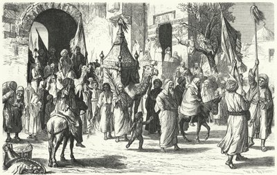 Bir hacı kervanının Mekke