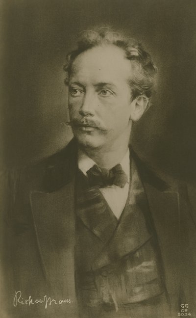 Richard Strauss, Alman besteci (gravür) by German School