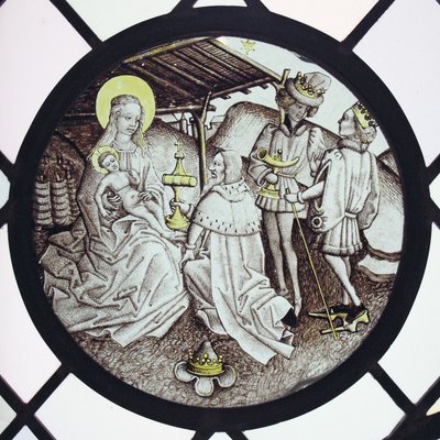 Magi hayranlığı ile Roundel by German School