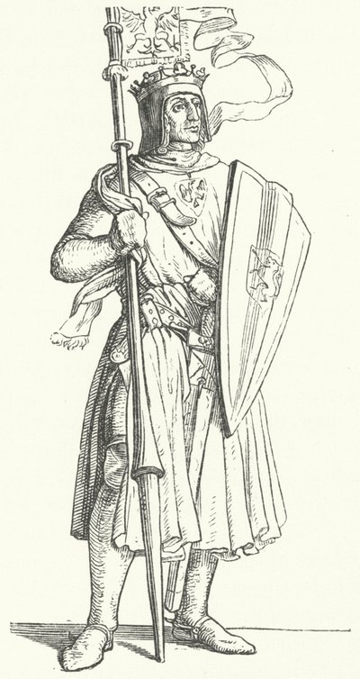 Habsburglu Rudolf, Almanya Kralı (gravür) by German School