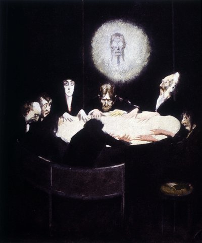 Spiritizm sahnesi. genç by German School