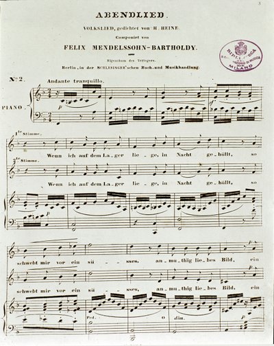 Felix Mendelssohn tarafından Abendlied