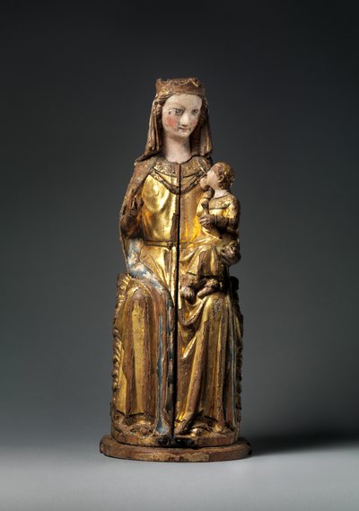 Meryem Ana Tapınağı, kapalı panel, c.1300 (yaldızlı ahşap) by German School