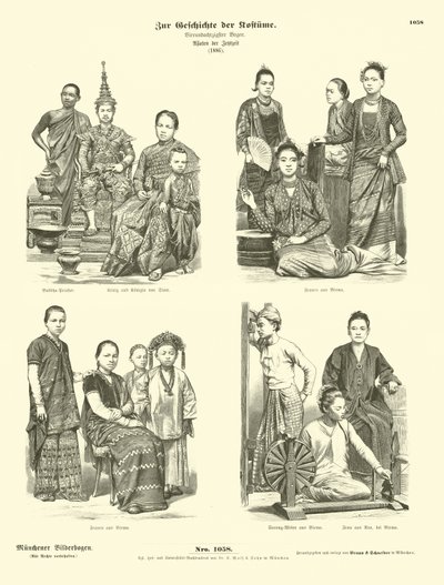 Siyam ve Birmanya kostümleri by German School