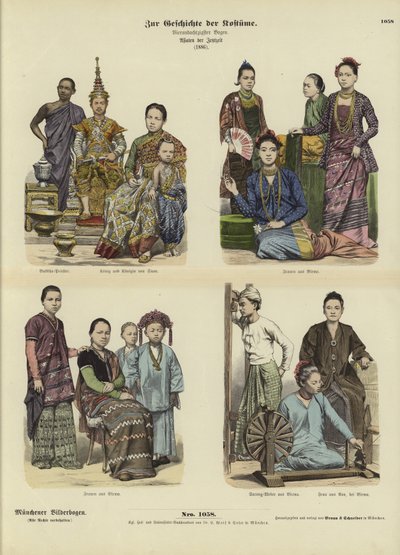 Siyam ve Birmanya kostümleri, 1886 by German School