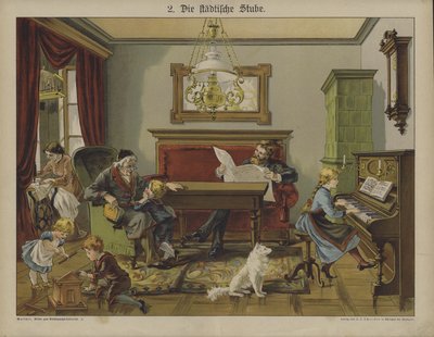 Şehirde oturma odası (renkli taş) by German School