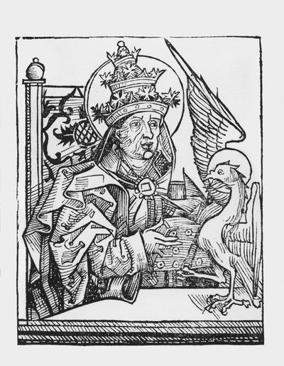 Aziz Gregory the Great (c.540-604), Hartmann Schedel (1440-1514) 1493 tarafından 