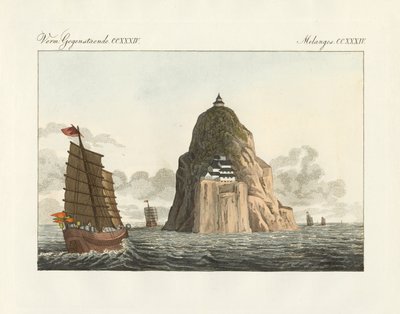 Garip monadnock (renkli gravür) by German School