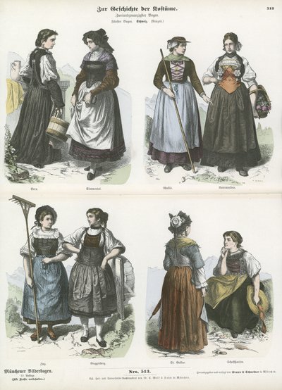 İsviçre kostümleri, 19. yy by German School