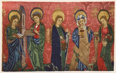 Goblen sunak cephesi, Aargau, İsviçre, 15. yüzyıl sonu (renkli litografi) by German School