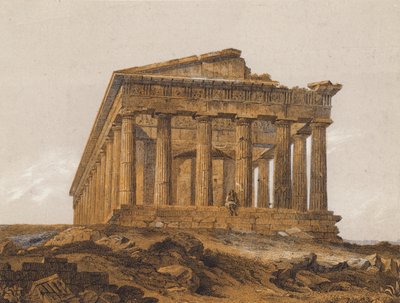 Hephaistos Tapınağı, Atina, Yunanistan (renkli lito) by German School